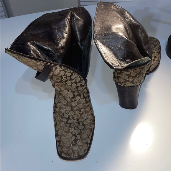 Coach Brown and Tan Ankle Boots - Picture 4 of 9